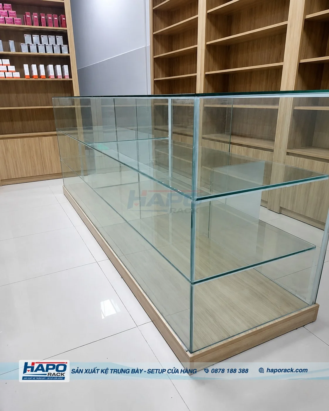 Thiết Kế Thi Công Cửa Hàng Mỹ Phẩm Tại Chợ Đình P. Phú Lợi TP.HCM