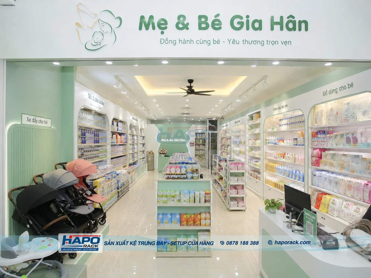 Xưởng Kệ Cửa Hàng Mẹ Và Bé Tại P. Ninh Kiều TP. Cần Thơ Theo Kích Thước