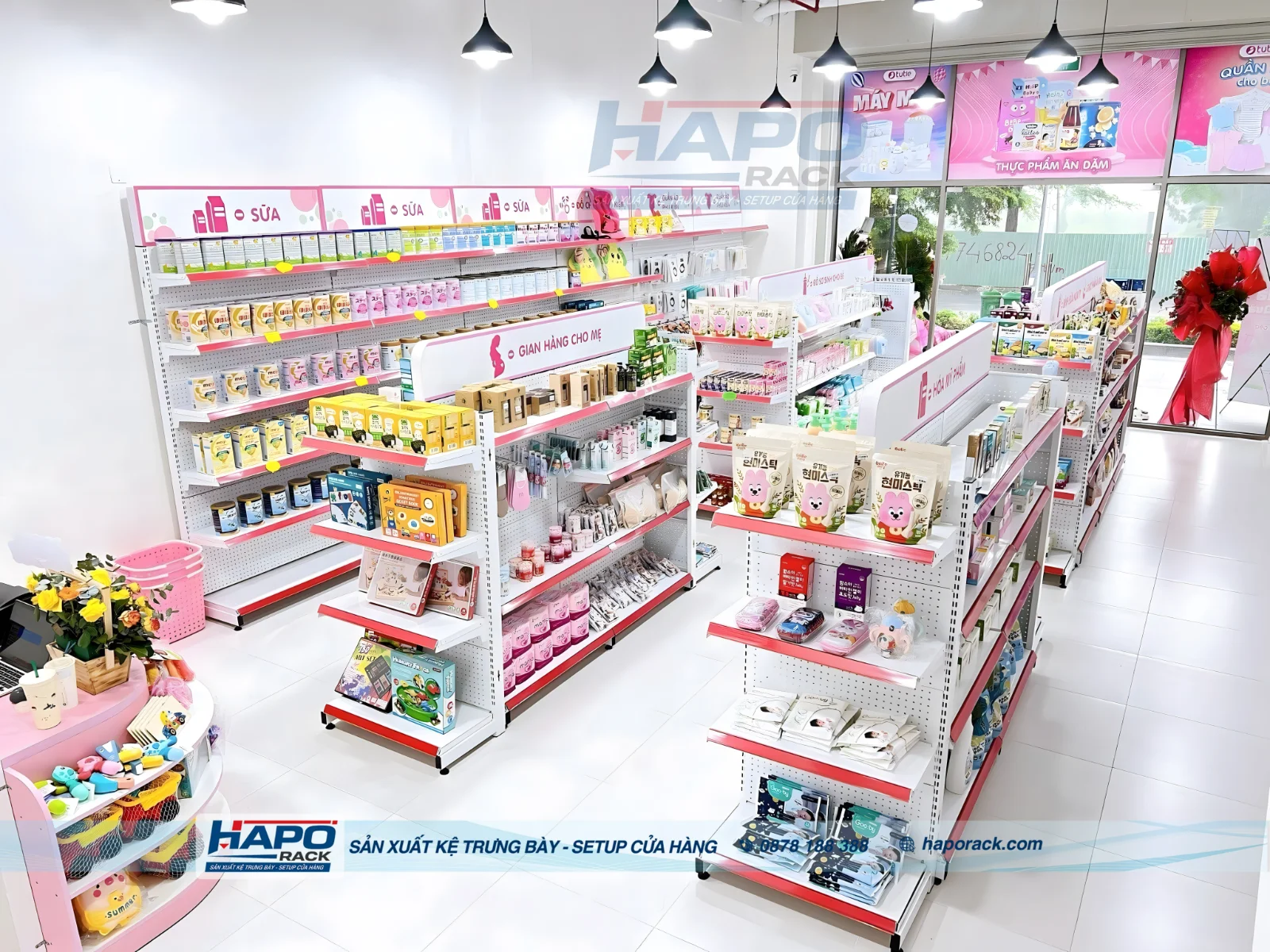 Xưởng Kệ Cửa Hàng Mẹ Và Bé Tại P. Tô Châu An Giang Theo Kích Thước