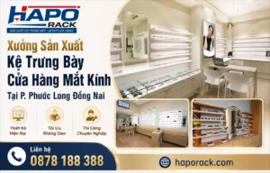 Xưởng Kệ Trưng Bày Cửa Hàng Mắt Kính Tại P. Phước Long Đồng Nai Giá Tốt