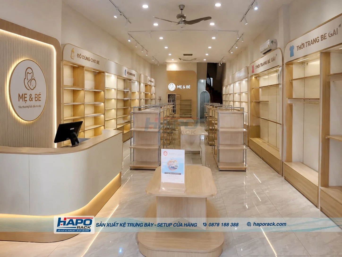 Xưởng Sản Xuất Kệ Cửa Hàng Mẹ Và Bé Tại P. Long Tuyền TP. Cần Thơ – Bền Chắc, Giá Tốt