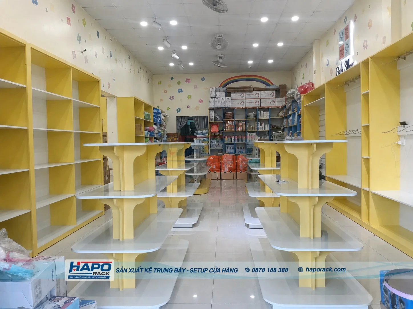 Xưởng Sản Xuất Kệ Cửa Hàng Mẹ Và Bé Tại P. Thới Long TP. Cần Thơ – Giá Tốt, Chất Lượng