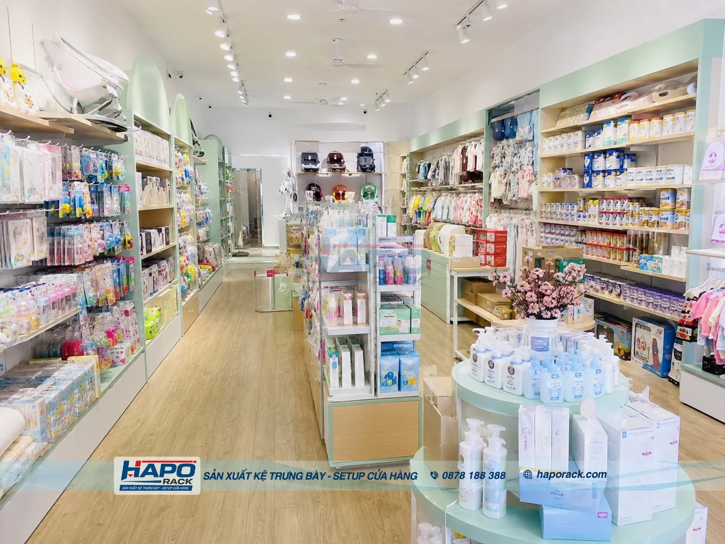 Xưởng Sản Xuất Kệ Shop Mẹ Và Bé Tại P. An Bình TP. Cần Thơ – Giá Tốt, Chất Lượng