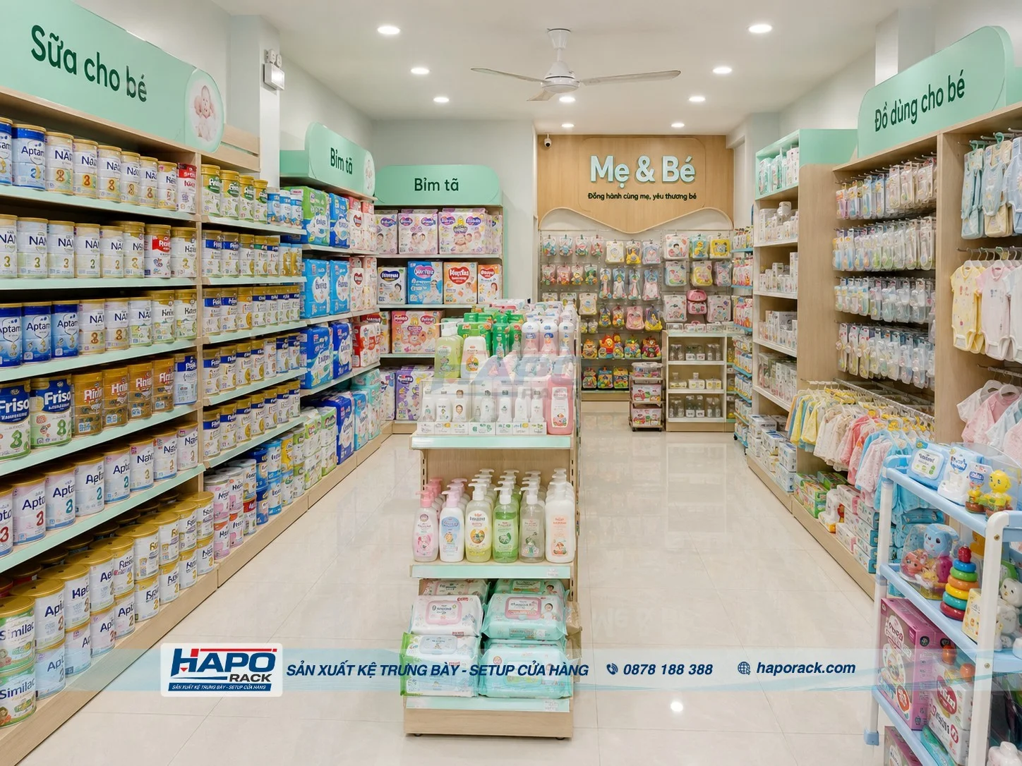 Xưởng Sản Xuất Kệ Shop Mẹ Và Bé Tại P. Bình Thủy TP. Cần Thơ – Bền Đẹp, Theo Kích Thước