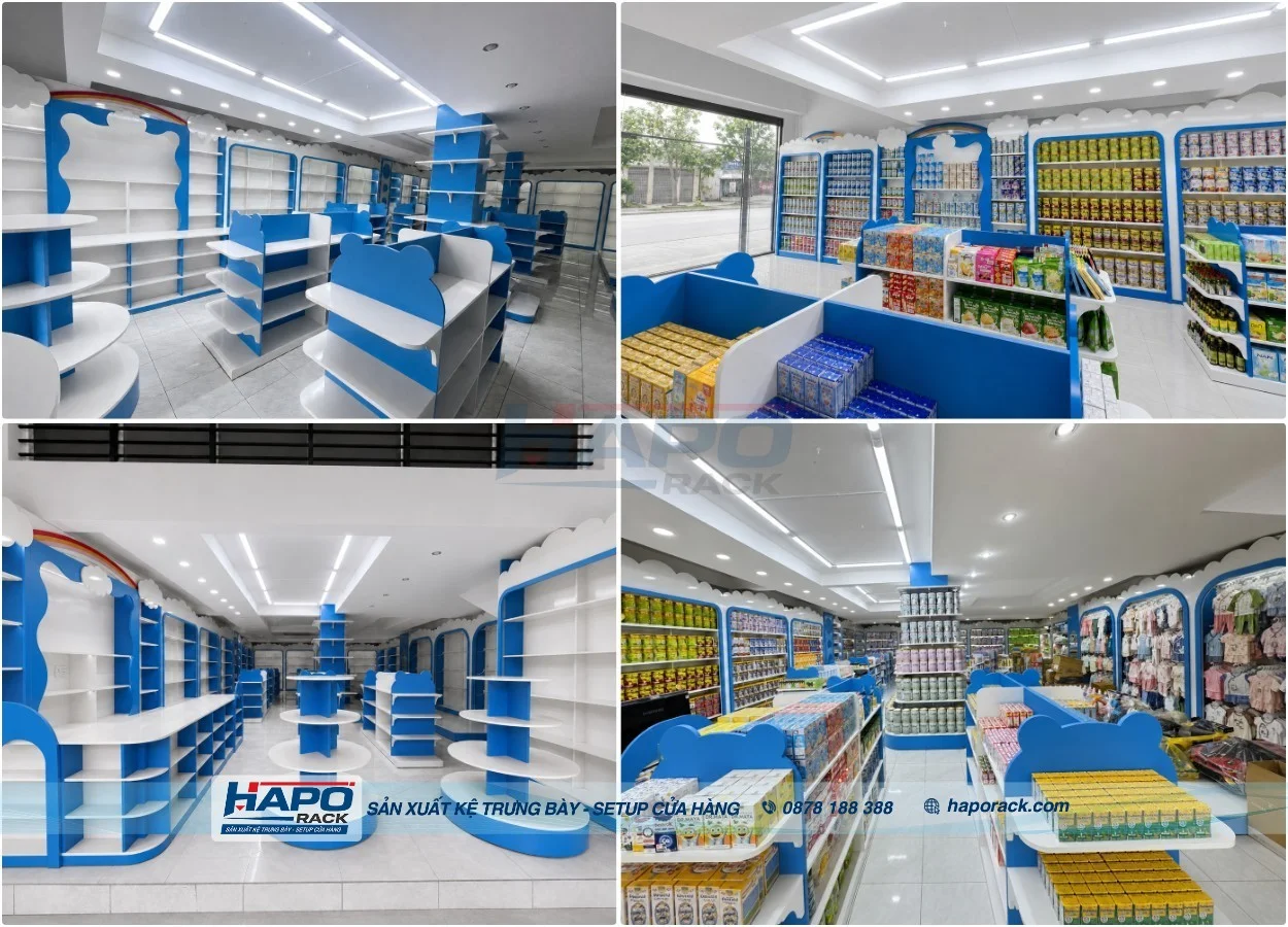 Xưởng Sản Xuất Kệ Shop Mẹ Và Bé Tại P. Cái Răng TP. Cần Thơ – Bền Đẹp, Giá Tốt