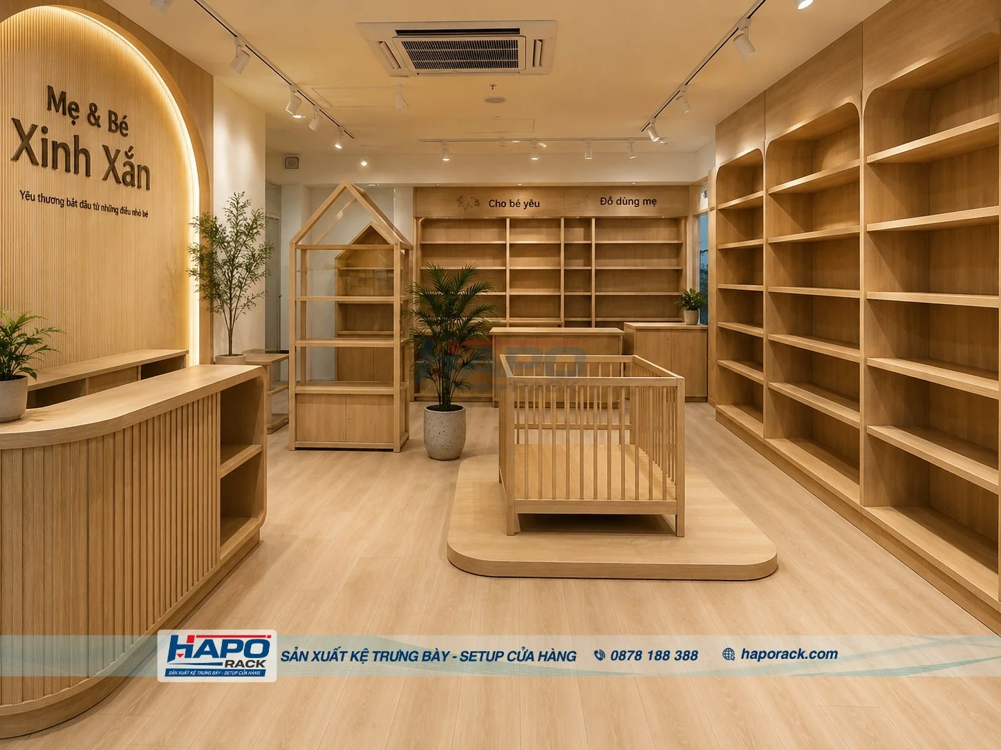 Xưởng Sản Xuất Kệ Shop Mẹ Và Bé Tại P. Ô Môn TP. Cần Thơ – Đẹp, Bền, Giá Tốt