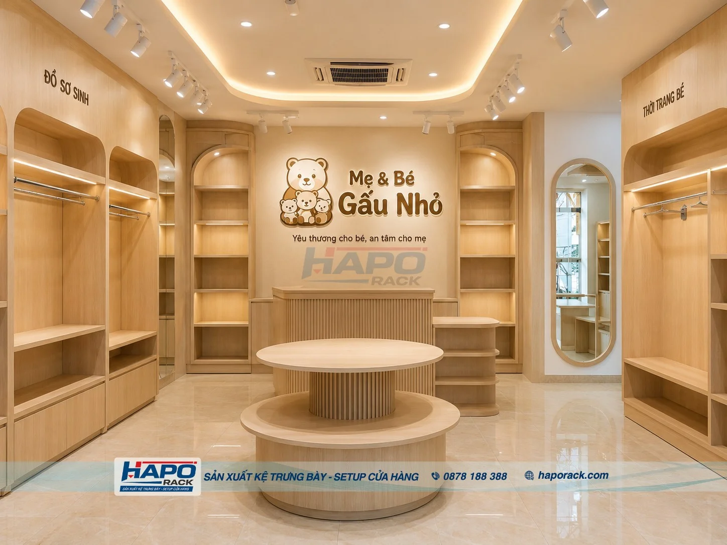 Xưởng Sản Xuất Kệ Shop Mẹ Và Bé Tại P. Phước Thới TP. Cần Thơ – Theo Yêu Cầu, Giá Tốt
