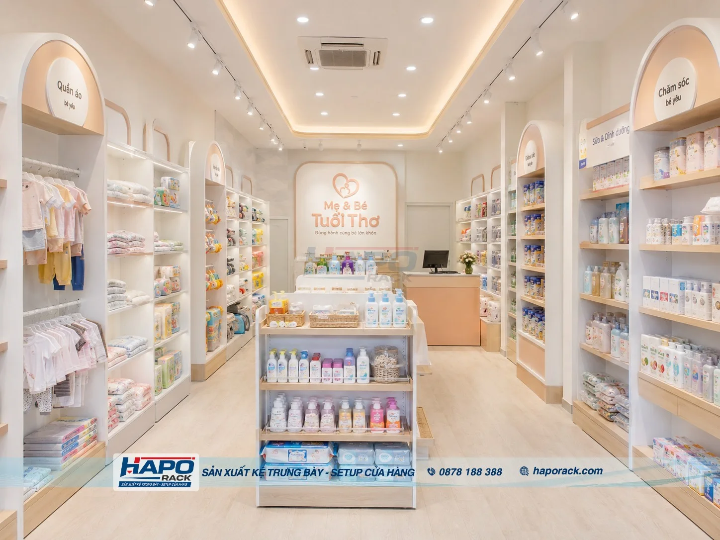 Xưởng Sản Xuất Kệ Shop Mẹ Và Bé Tại P. Tân An TP. Cần Thơ Giá Tốt