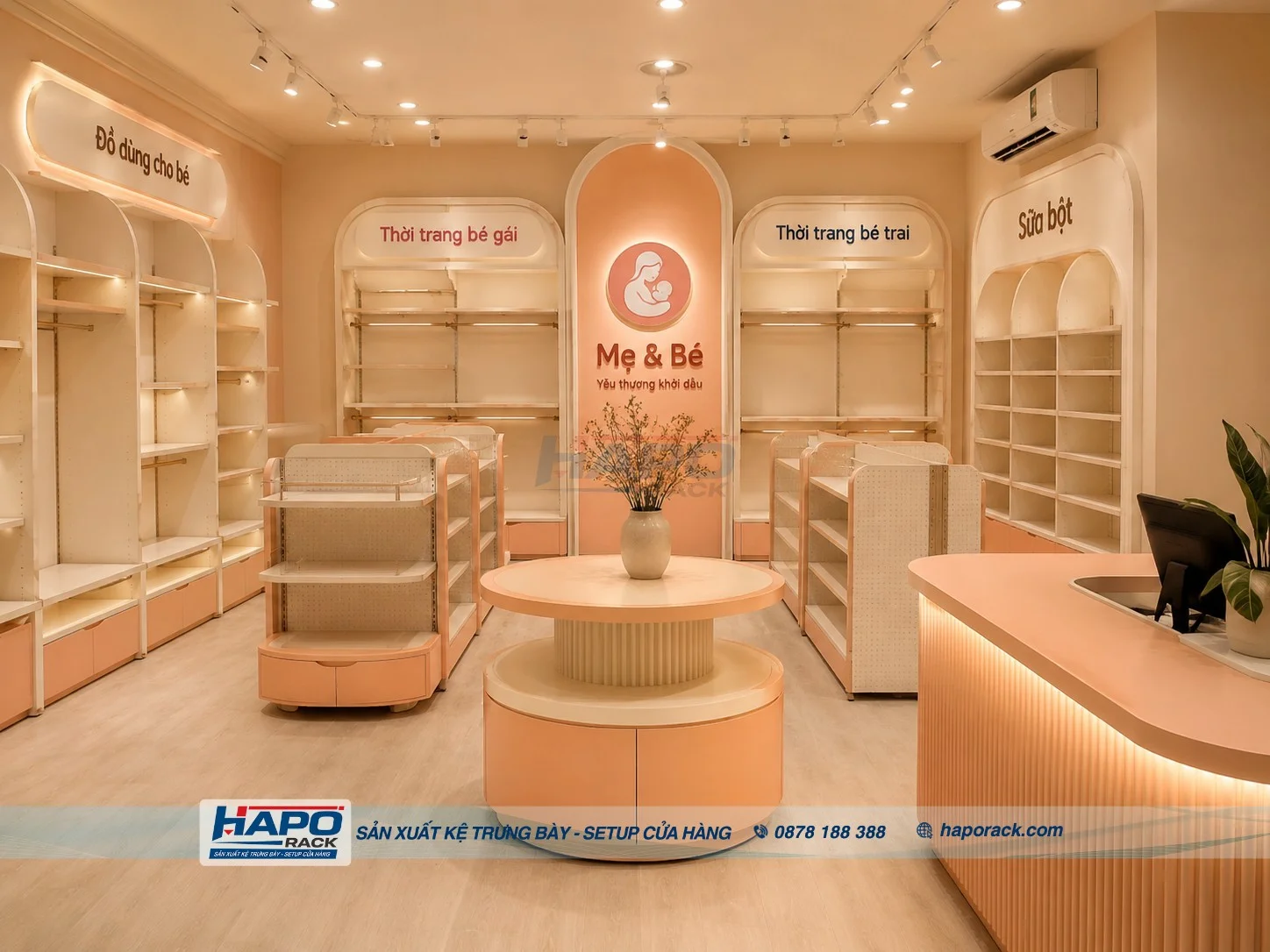 Xưởng Sản Xuất Kệ Shop Mẹ Và Bé Tại P. Thới An Đông TP. Cần Thơ – Theo Yêu Cầu, Giá Tốt
