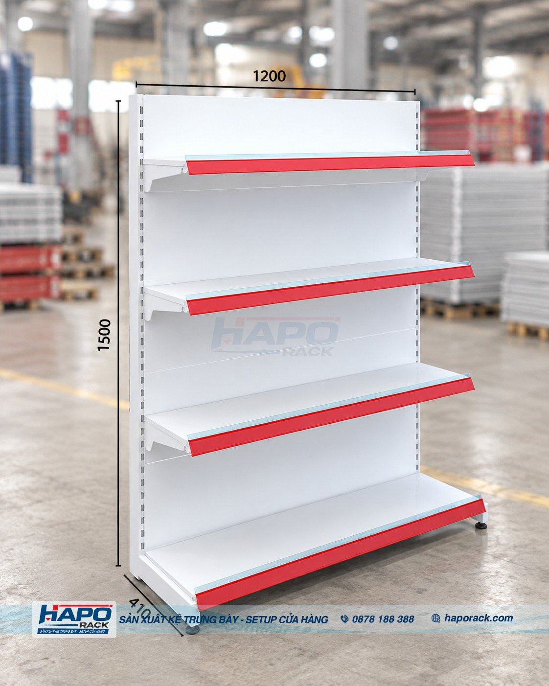 Kệ Siêu Thị Đơn Tôn Liền 1500cm