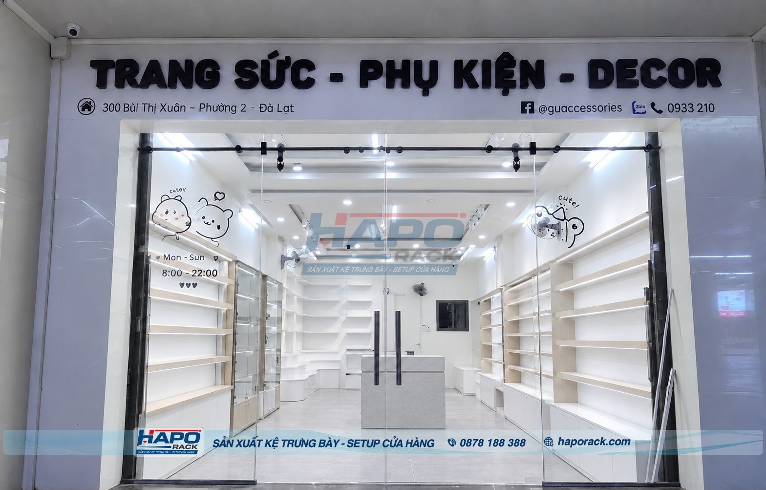 DỰ ÁN CỬA HÀNG TRANG SỨC – PHỤ KIỆN – DECOR G.U ACCESSORIES TẠI ĐÀ LẠT