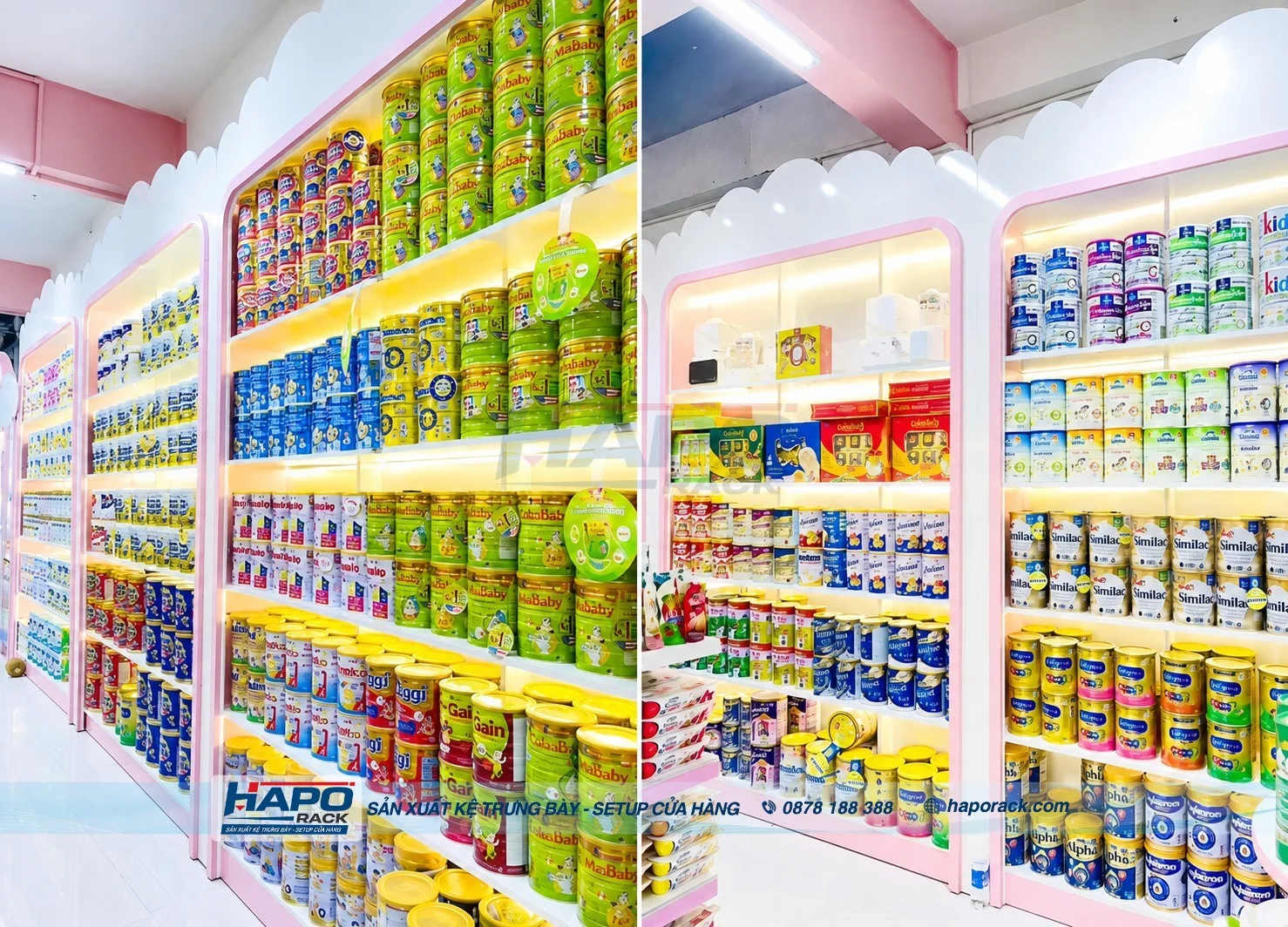 Gia Công Kệ Shop Mẹ Và Bé Tại P. An Xuyên Cà Mau – Bền Chắc, Tiện Bố Trí