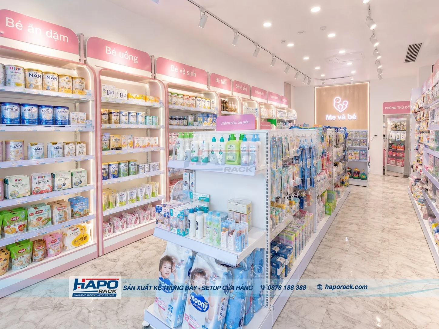 Gia Công Kệ Shop Mẹ Và Bé Tại P. Giá Rai Cà Mau – Bền Đẹp, Dễ Sắp Xếp