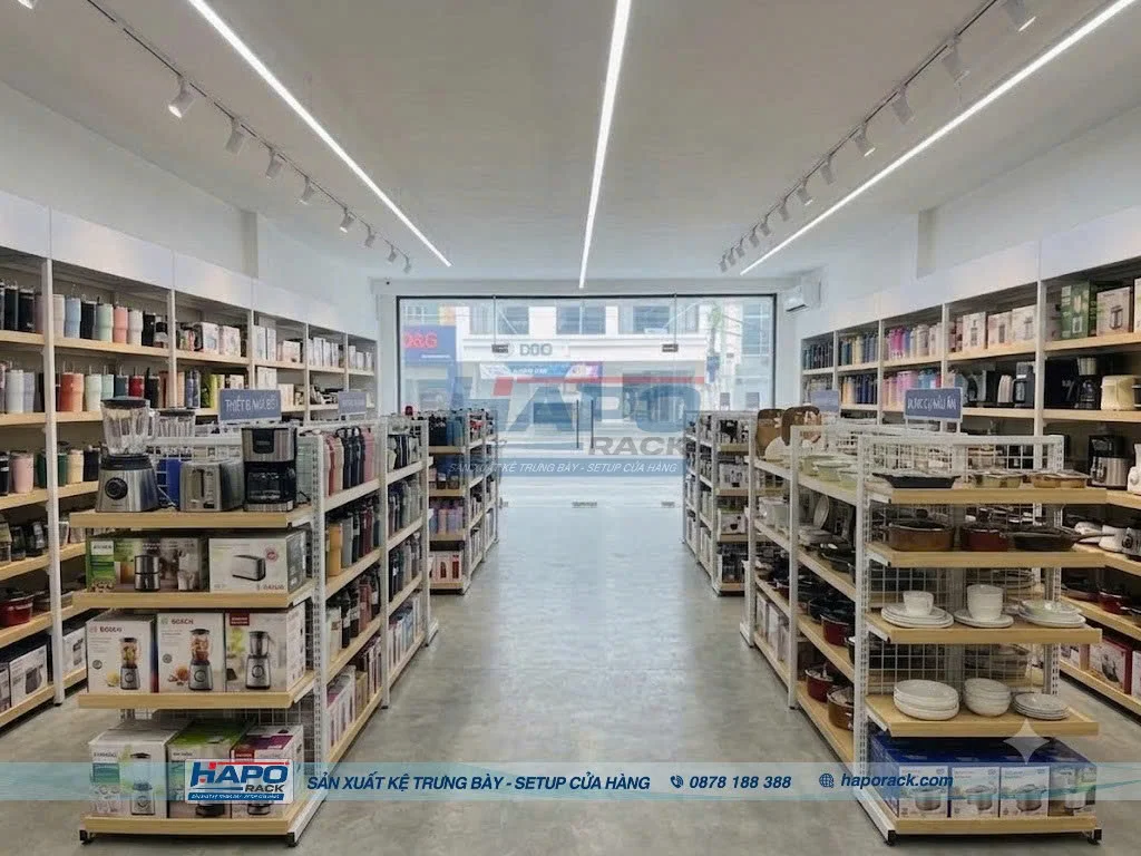 Giá Kệ Bày Hàng Gia Dụng Bao Nhiêu? Mẫu Đẹp, Bền, Dễ Lựa Chọn