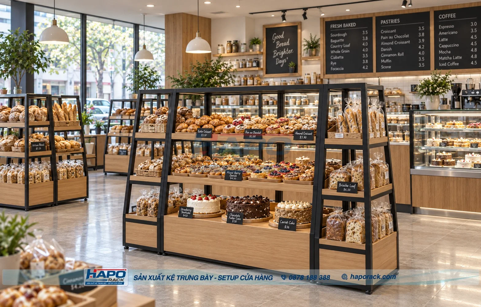 Giá Kệ Trưng Bày Bánh Ngọt Mới Nhất, Nhiều Mẫu Đẹp Cho Tiệm Bánh