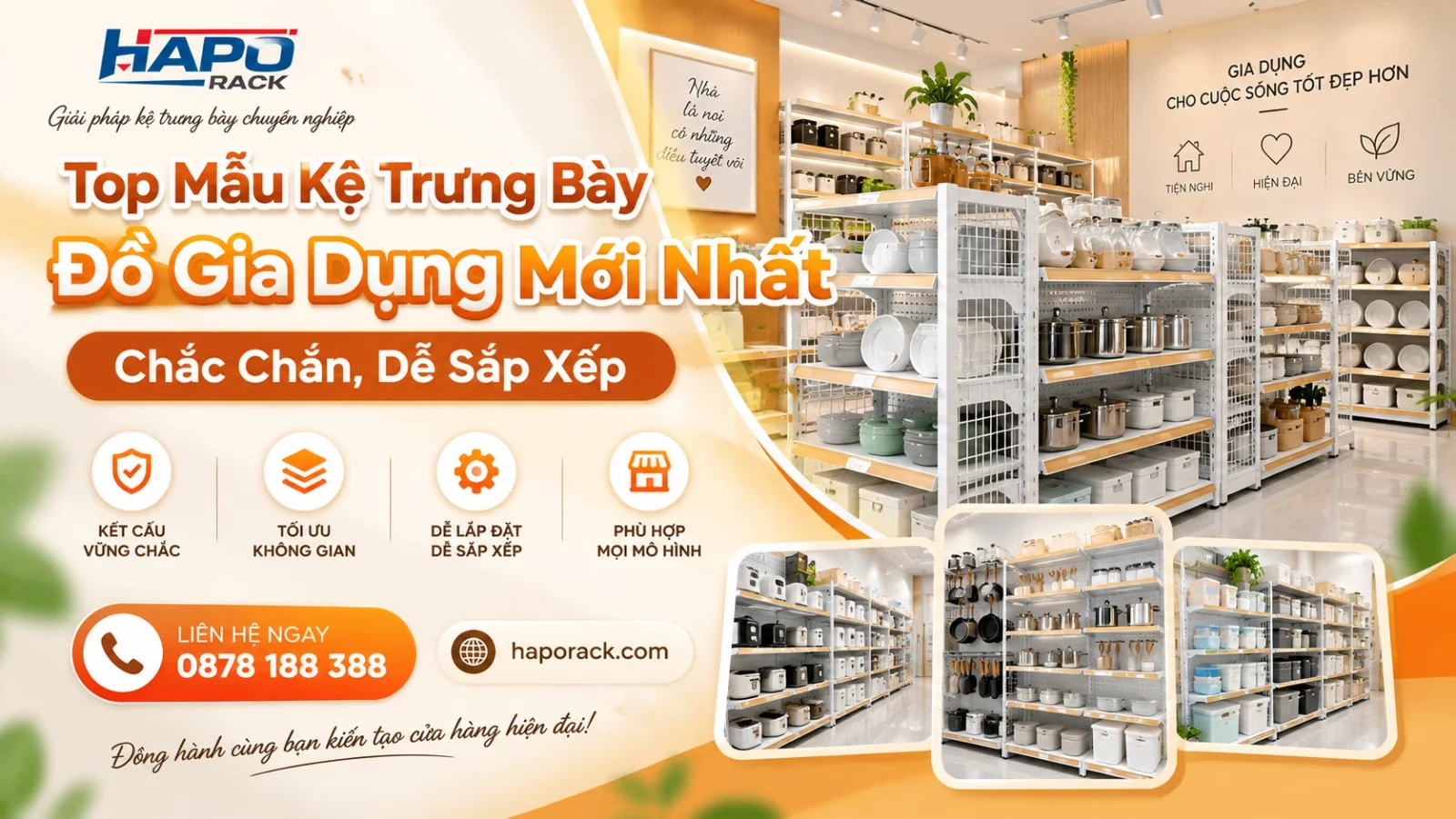 Giá Kệ Trưng Bày Đồ Gia Dụng Mới Nhất, Nhiều Mẫu Cho Cửa Hàng