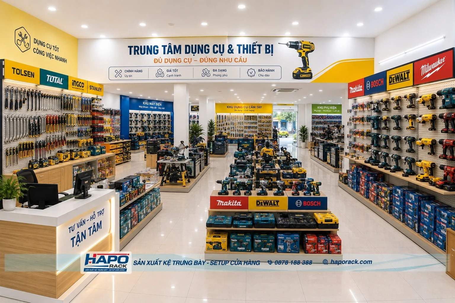 Giá Kệ Trưng Bày Dụng Cụ Cầm Tay Cho Cửa Hàng Kim Khí 2027
