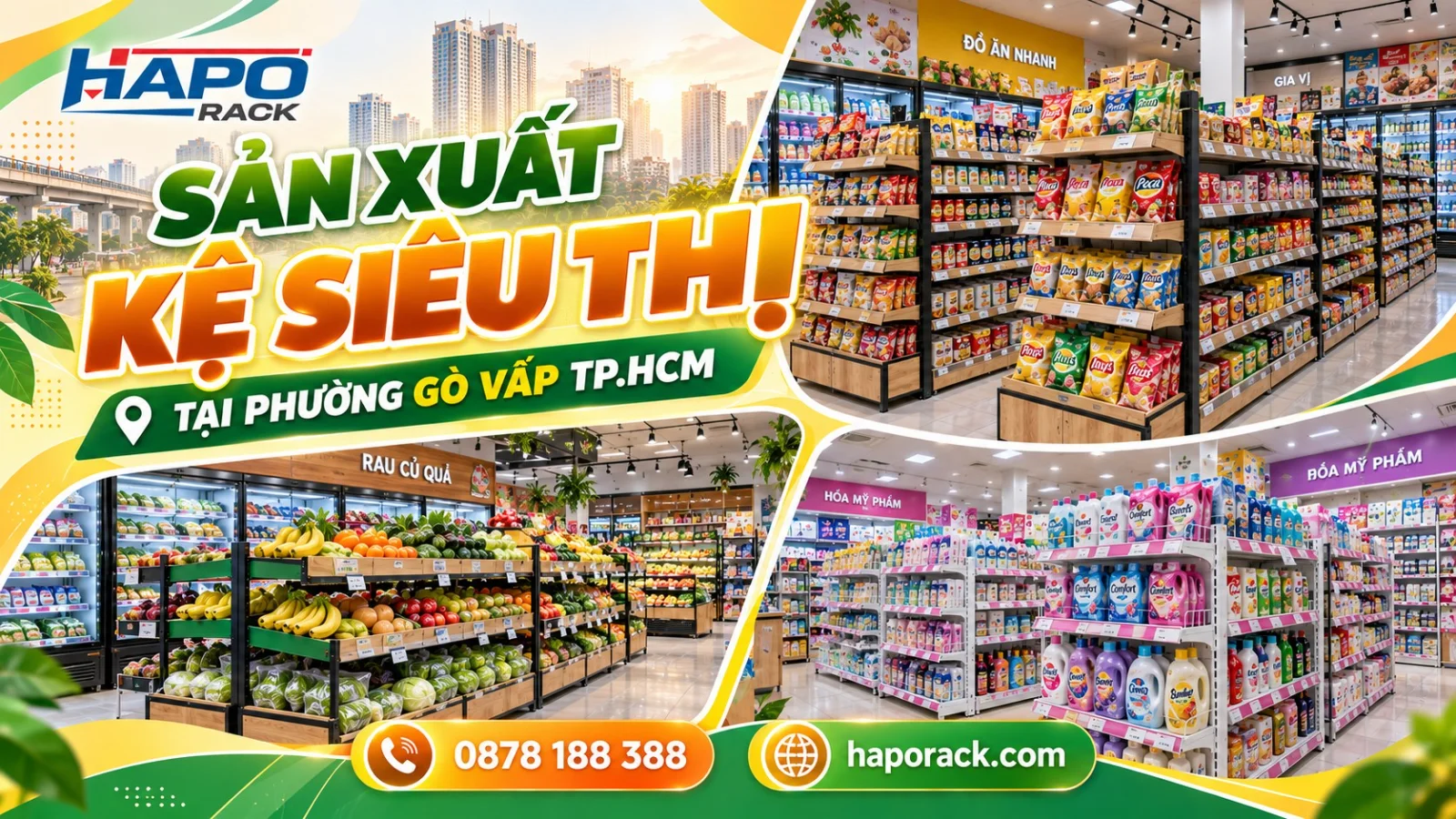 HAPO Rack – Sản Xuất Kệ Siêu Thị Tại Phường Gò Vấp TP.HCM Giá Tốt