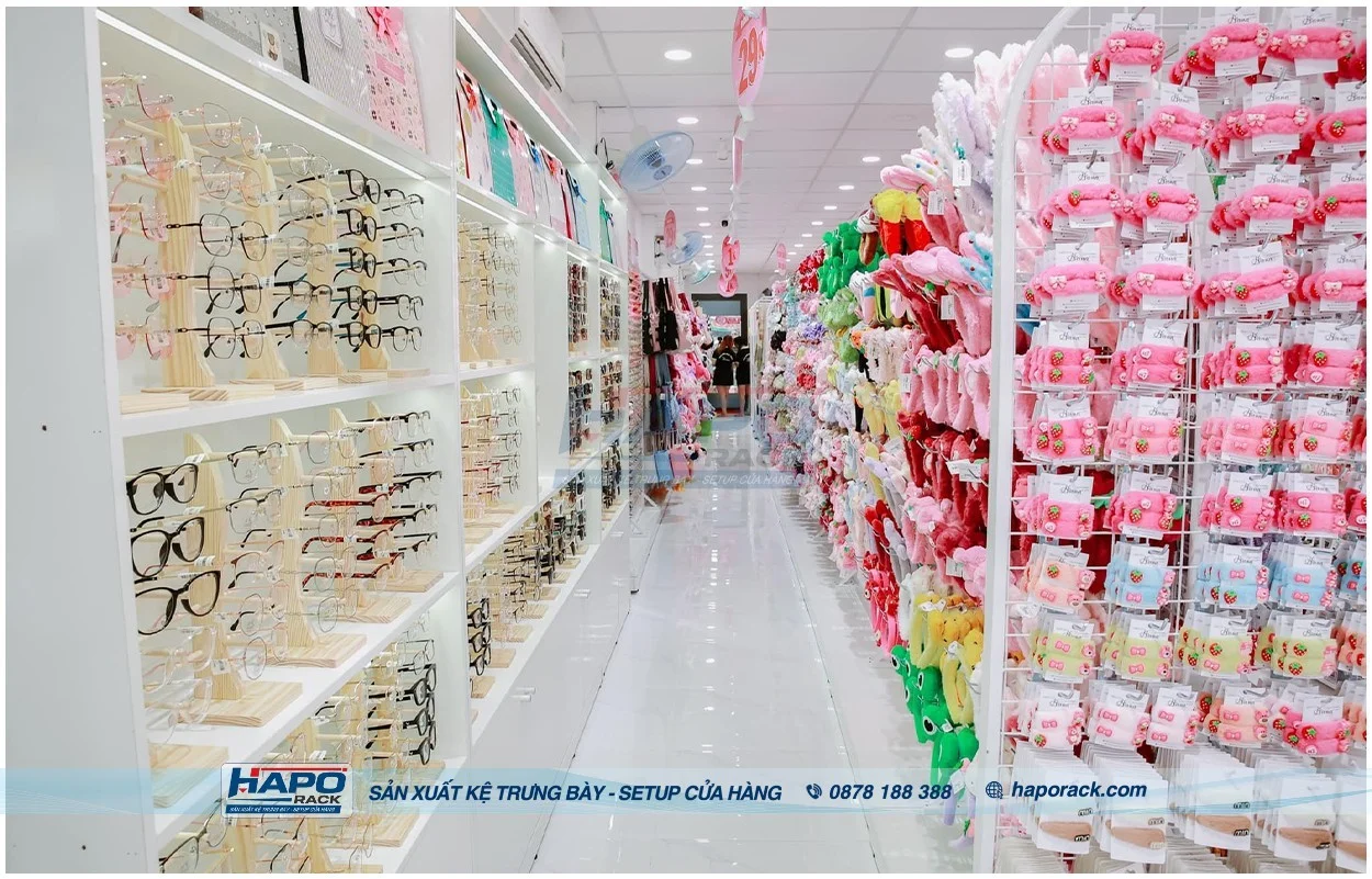 HAPO Rack Thi Công Kệ Cửa Hàng Mắt Kính Tại Xã Cần Đăng An Giang