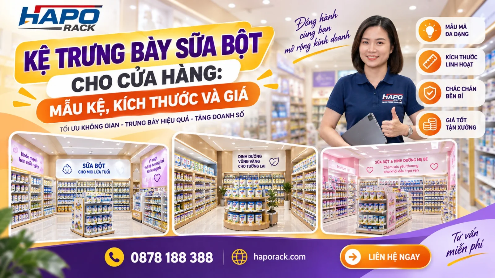 Kệ Bày Sữa Bột Nhiều Tầng: Mẫu Đẹp, Gọn Gàng, Dễ Sắp Xếp