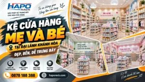Kệ Cửa Hàng Mẹ Và Bé Tại Xã Đại Lãnh Khánh Hòa – Thi Công Theo Mặt Bằng, Giá Xưởng, Dễ Trưng Bày