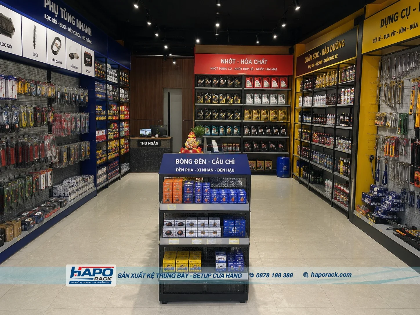 Kệ Cửa Hàng Phụ Tùng Ô Tô Chắc Chắn, Dễ Sắp Xếp Và Quản Lý Hàng
