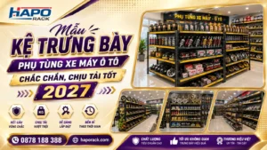 Kệ Cửa Hàng Phụ Tùng Xe Máy Bền Chắc, Tối Ưu Không Gian Trưng Bày