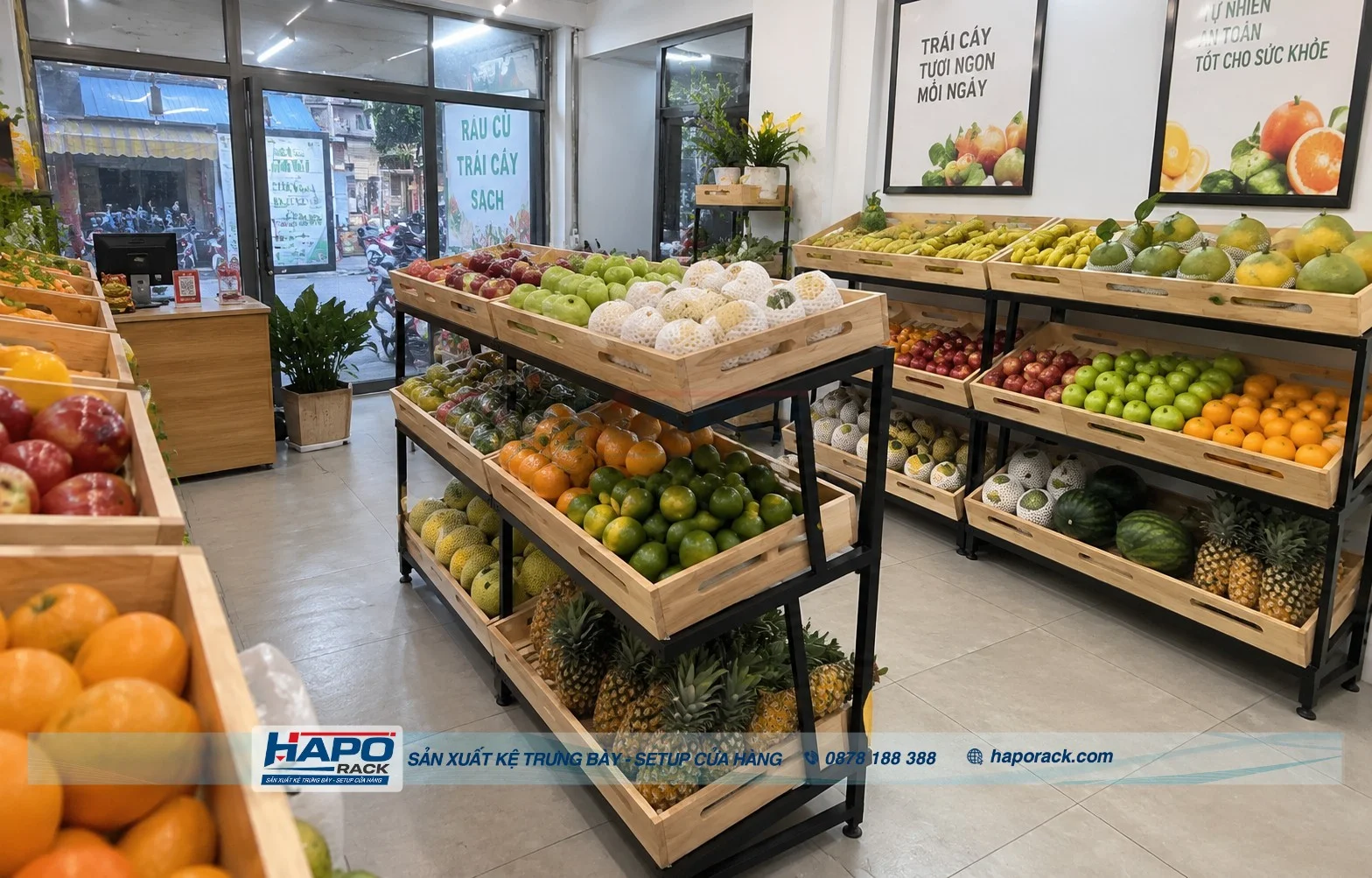 Kệ Cửa Hàng Trái Cây Mẫu Mới Nhất, Đẹp, Bền, Thuận Tiện Lấy Hàng