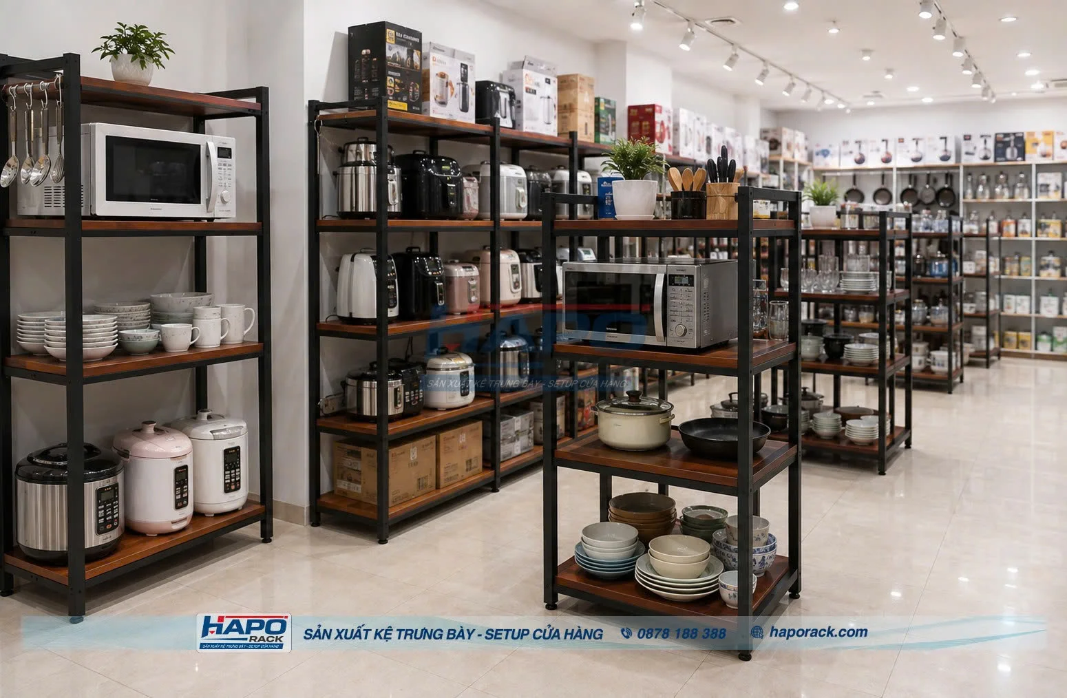Kệ Để Hàng Gia Dụng Mẫu Mới Nhất, Linh Hoạt Mâm Tầng Và Móc Treo