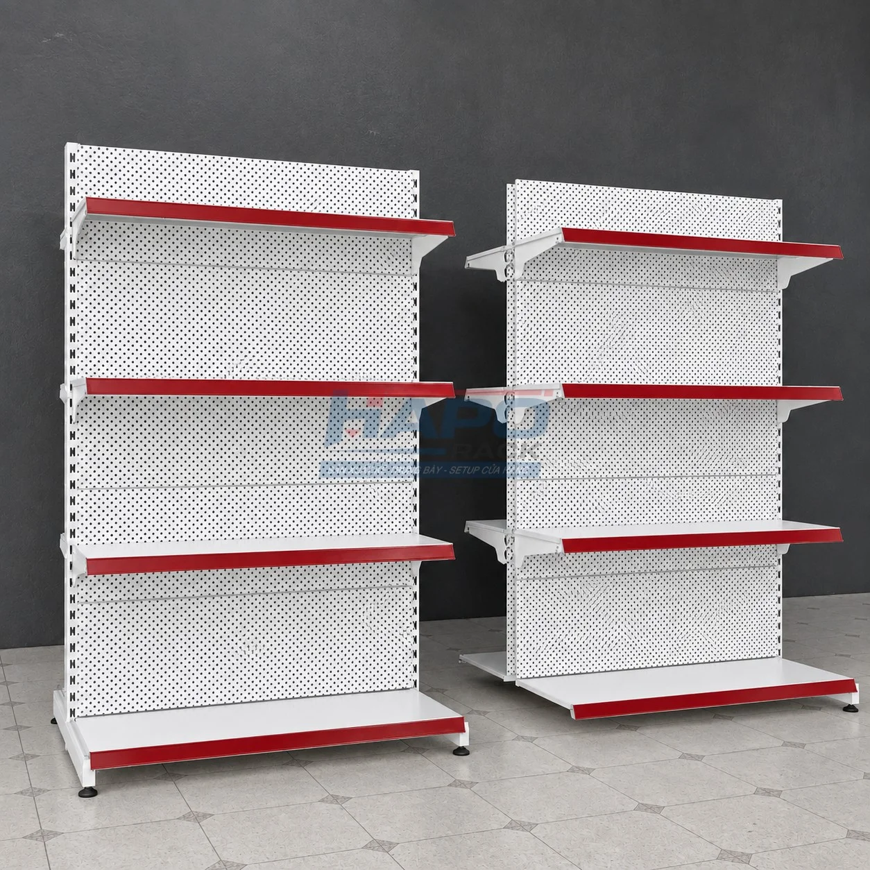 Kệ Đôi Lưng Tôn Lỗ 4 Tầng Bền Chắc, Dễ Trưng Bày