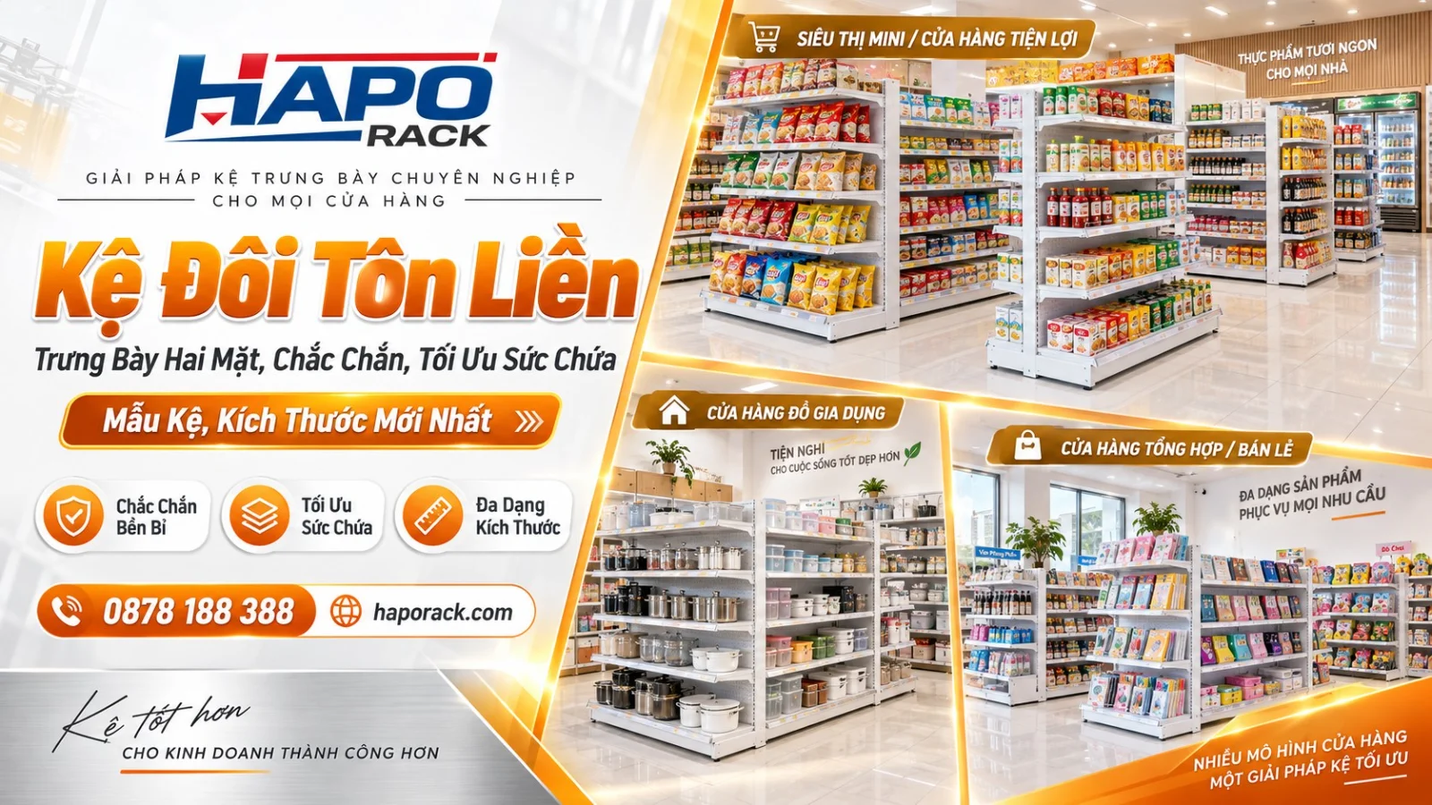 Kệ Đôi Tôn Liền Nhiều Tầng – Tăng Sức Chứa, Trưng Bày Khoa Học