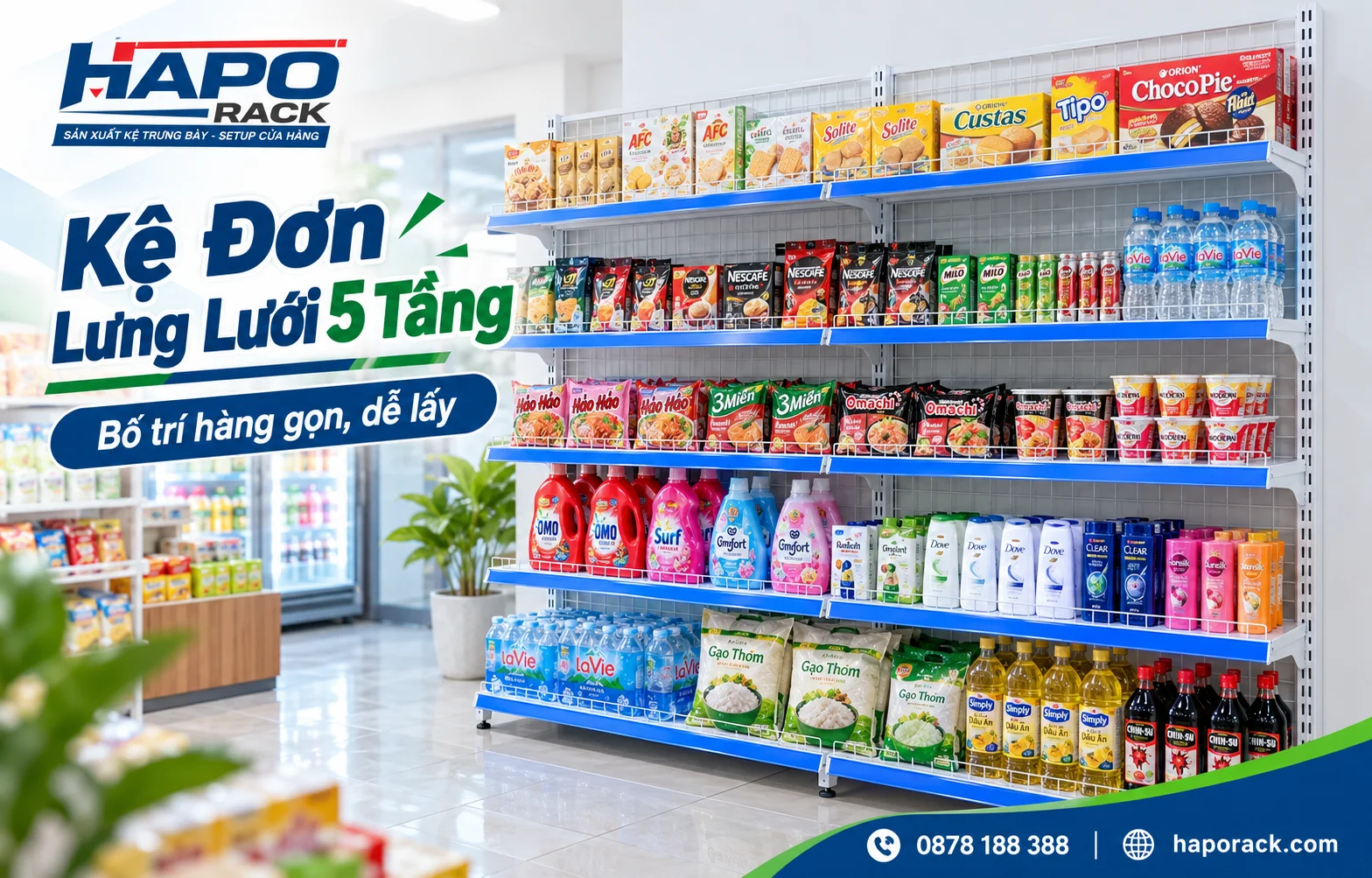 Kệ Đơn Lưng Lưới 5 Tầng: Cách Sắp Xếp Hàng Gọn Và Dễ Lấy