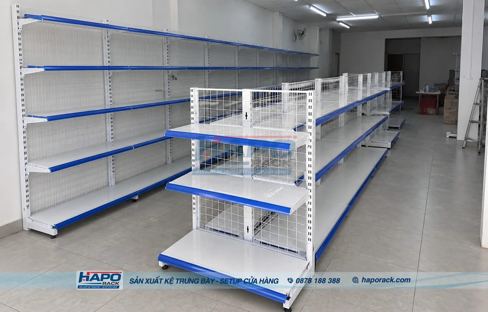 Kệ Lưng Lưới 3 Tầng Đơn, Đôi – Nhiều Kích Thước Lựa Chọn