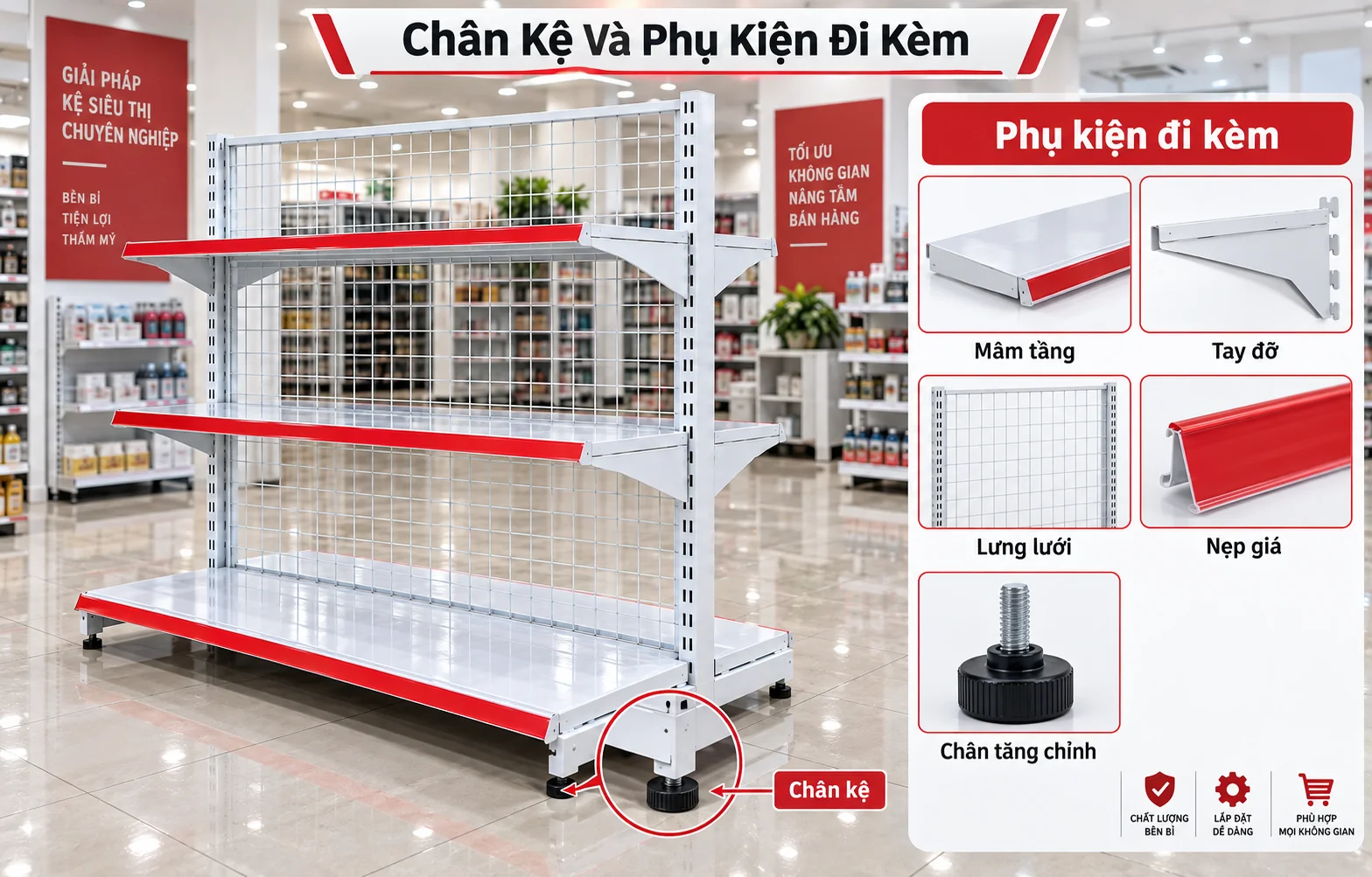 Kệ Lưng Lưới 3 Tầng Theo Yêu Cầu – Bền Đẹp, Giá Hợp Lý