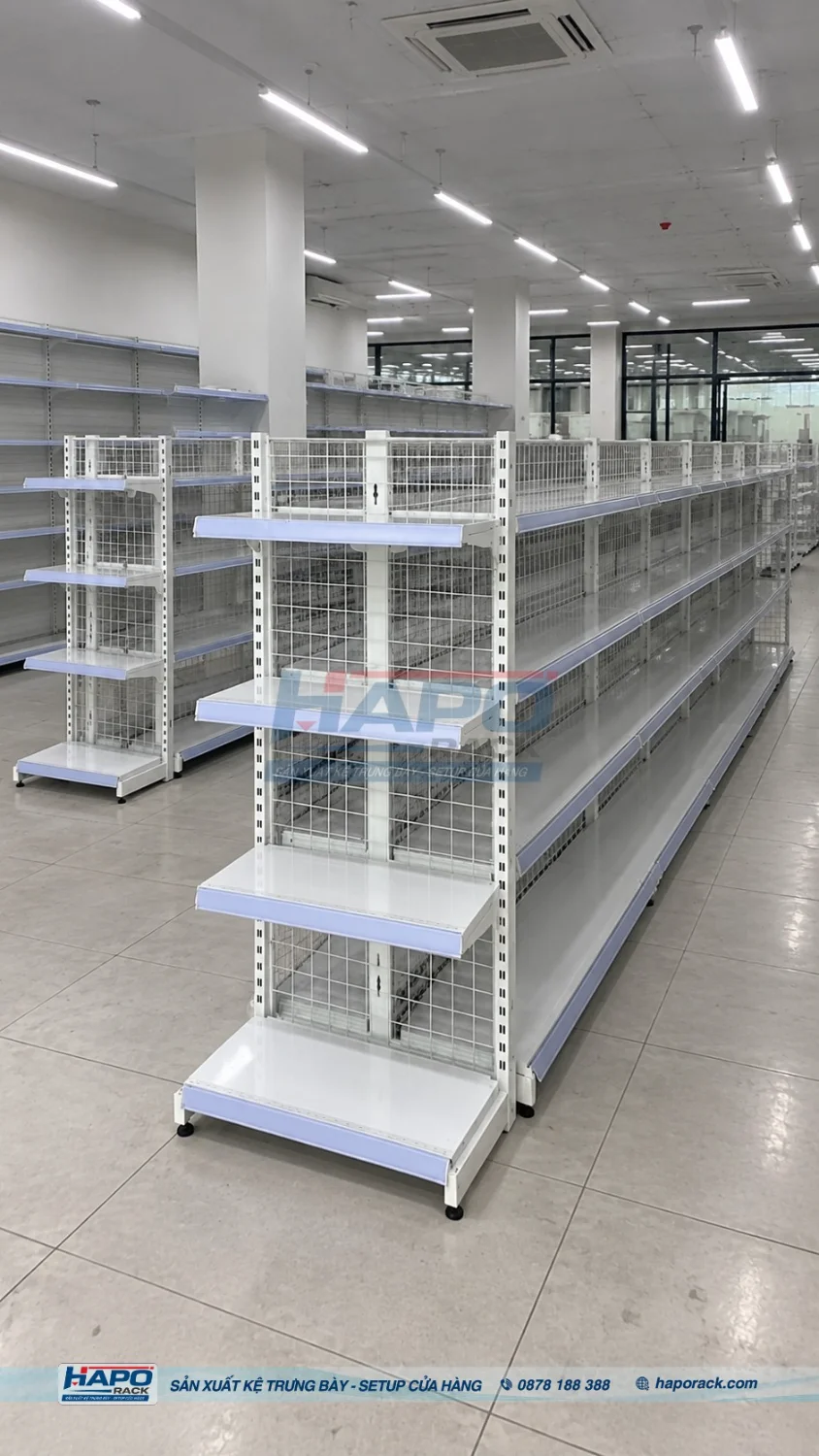 Kệ Lưng Lưới 5 Tầng Đơn, Đôi – Báo Giá Và Kích Thước Chi Tiết