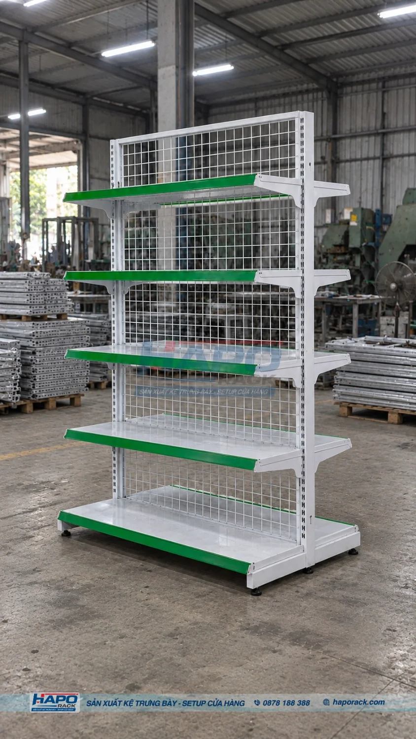 Kệ Lưng Lưới 5 Tầng – Giải Pháp Trưng Bày Gọn Đẹp, Tối Ưu Diện Tích