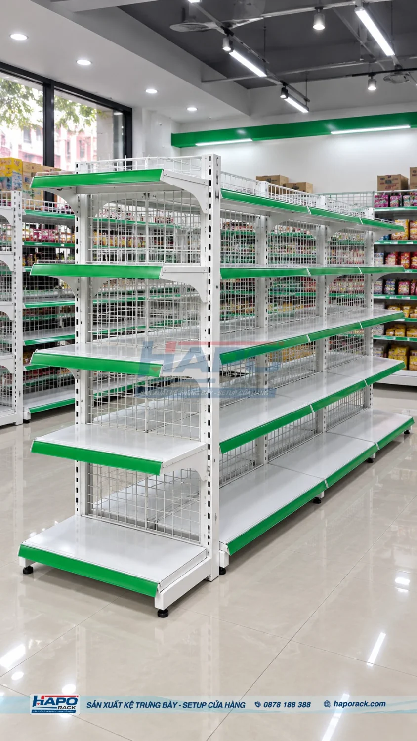Kệ Lưng Lưới 5 Tầng HAPO Rack – Giá Tốt, Bền Chắc, Dễ Lắp Đặt