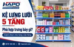 Kệ Lưng Lưới 5 Tầng Phù Hợp Trưng Bày Gì? Gợi Ý Theo Từng Cửa Hàng