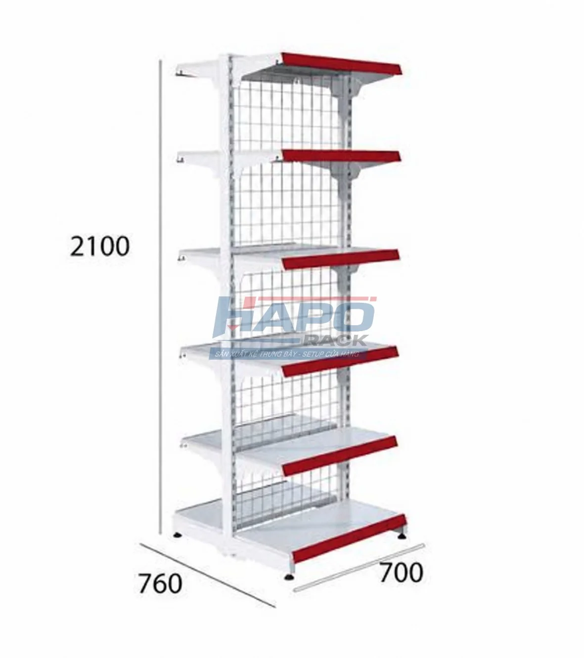 Kệ Lưng Lưới 6 Tầng HAPO Rack – Báo Giá Chi Tiết