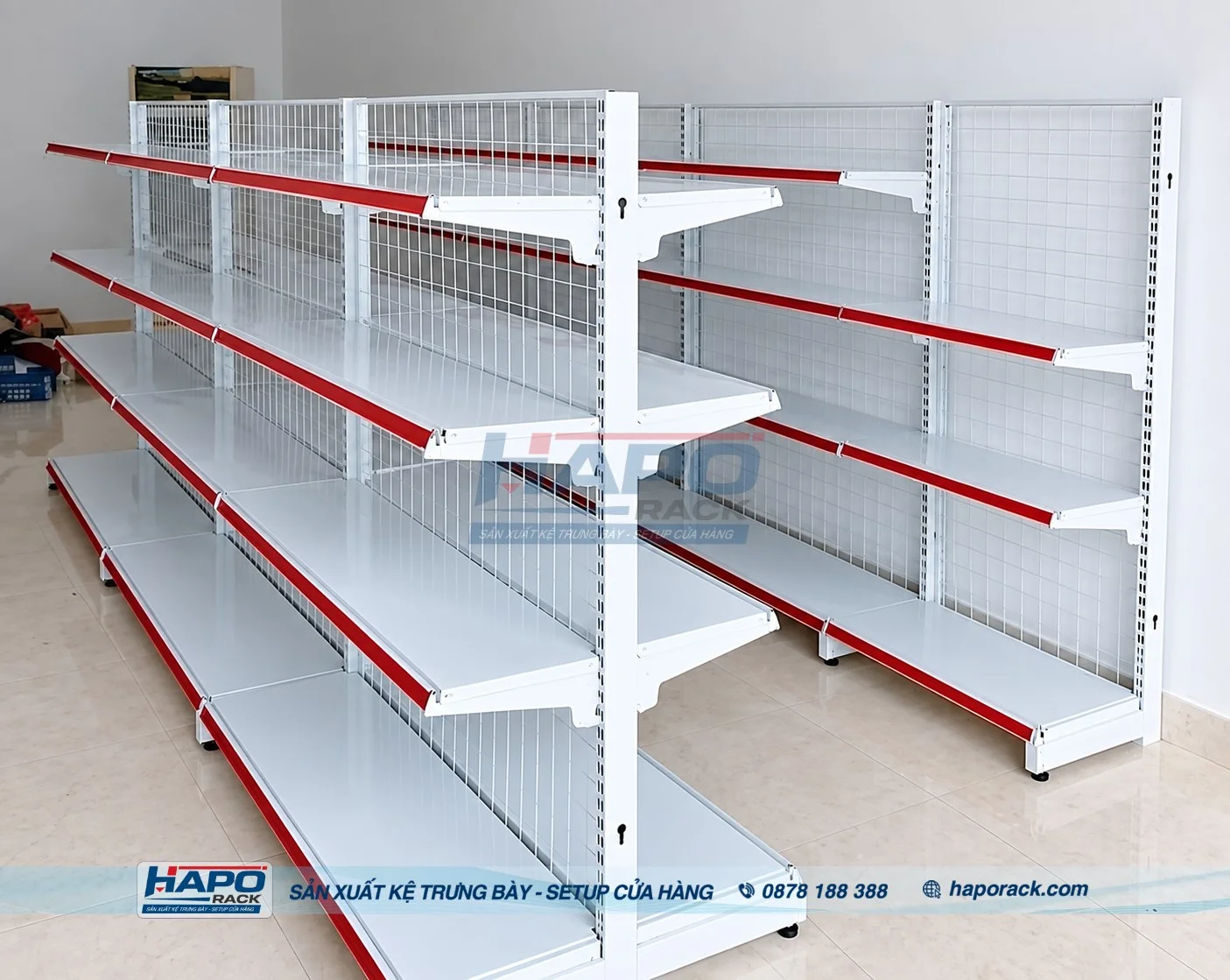 Kệ Lưng Lưới Đôi Siêu Thị – Mẫu Đẹp, Chắc Chắn, Giá Tốt