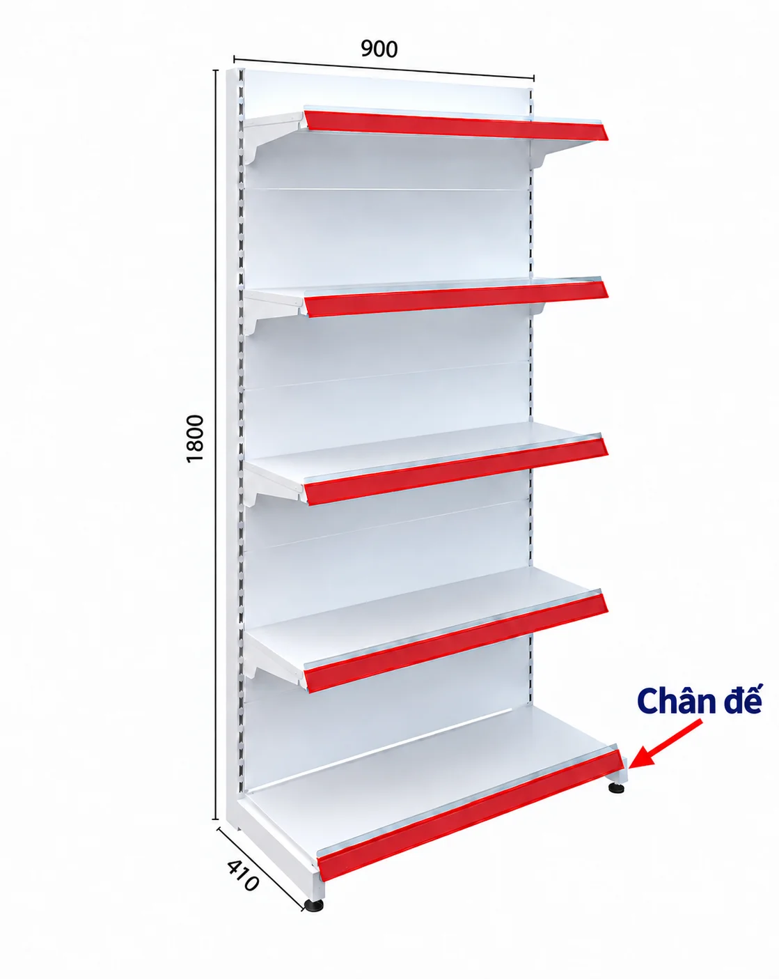 Kệ Lưng Tôn Liền 5 Tầng HAPO Rack | Kệ Trưng Bày Đa Năng