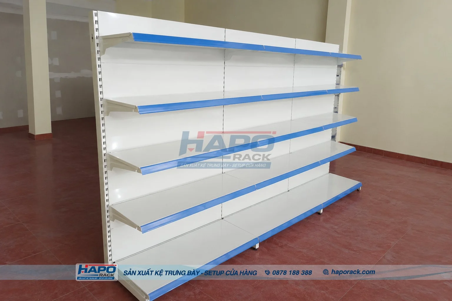 Kệ Lưng Tôn Liền 5 Tầng HAPO Rack | Thiết Kế & Thi Công Theo Yêu Cầu