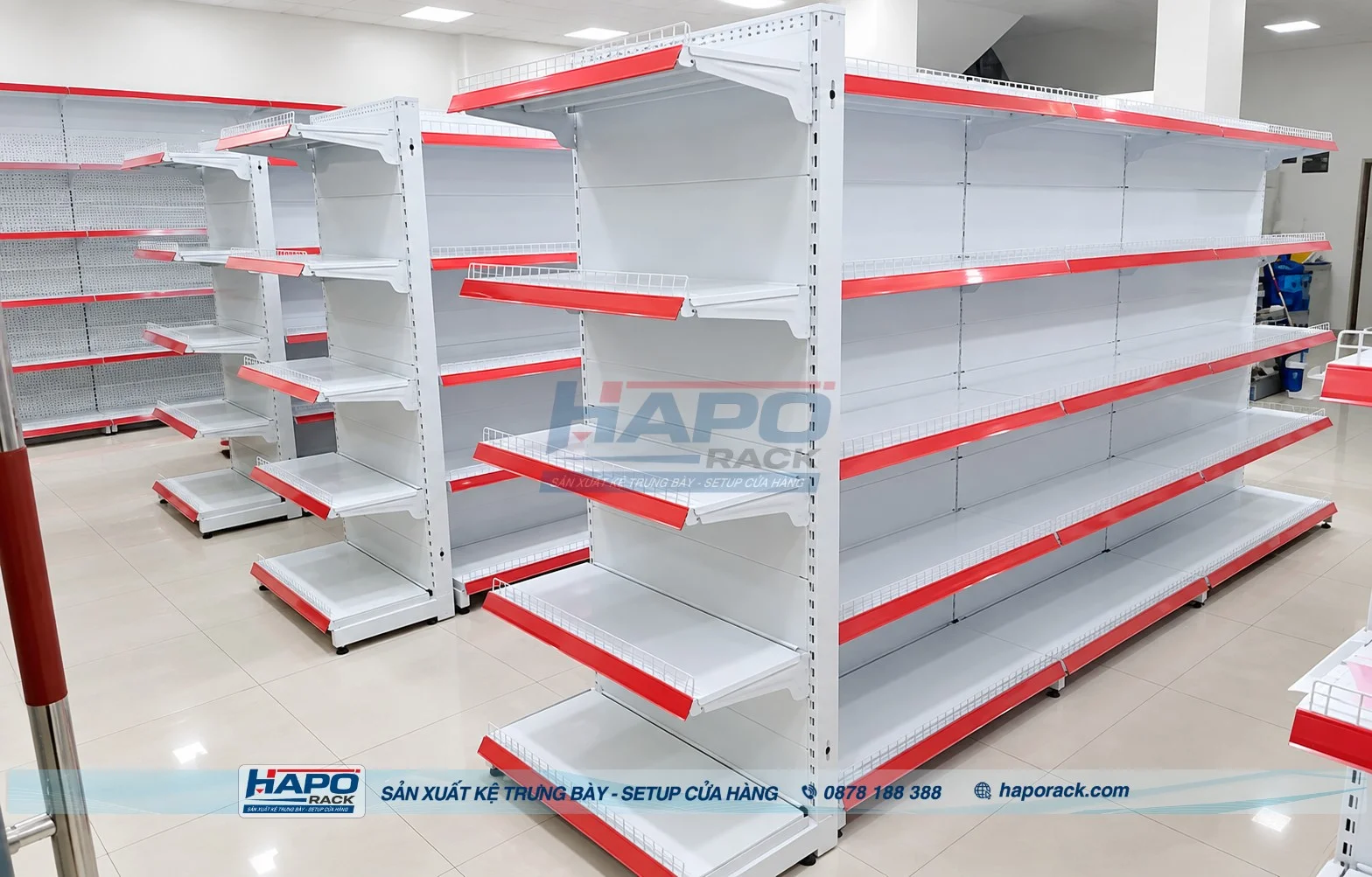 Kệ Lưng Tôn Liền 5 Tầng | Kệ Trưng Bày Hàng Hóa Đa Năng
