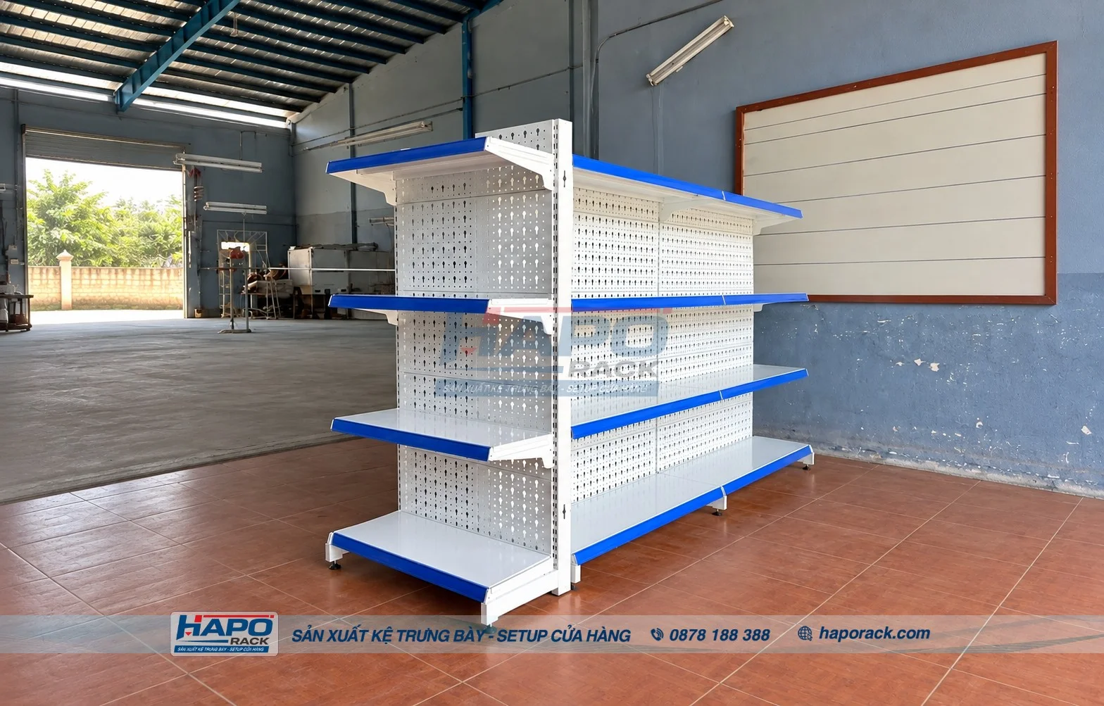 Kệ Lưng Tôn Lỗ 4 Tầng HAPO Rack – Đẹp, Dễ Lắp Đặt