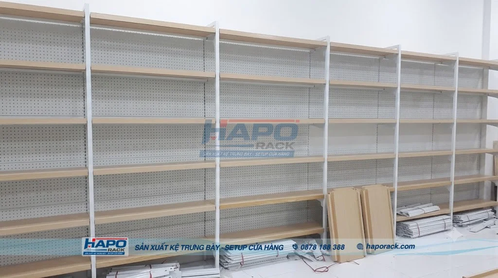 Kệ Lưng Tôn Lỗ 6 Tầng HAPO Rack – Thiết Kế Hiện Đại, Chắc Chắn