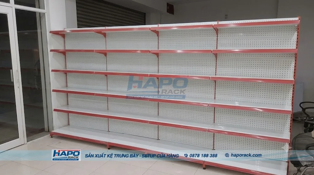 Kệ Lưng Tôn Lỗ 6 Tầng HAPO Rack – Tối Ưu Không Gian Trưng Bày