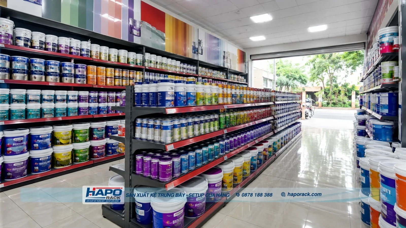 Kệ Sắt Trưng Bày Sơn Chắc Chắn, Chịu Tải Tốt, Nhiều Kích Thước
