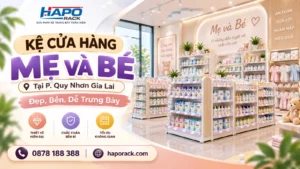 Kệ Shop Mẹ Và Bé Tại P. Quy Nhơn Gia Lai – Đẹp, Bền, Gọn Gàng, Dễ Trưng Bày