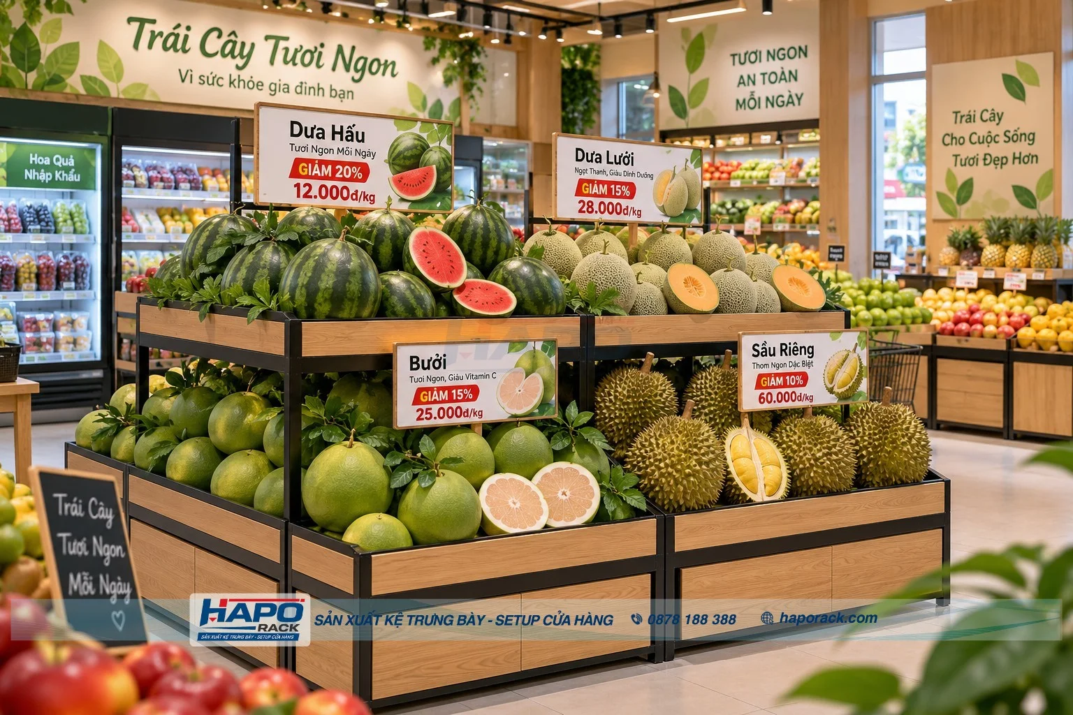 Kệ Shop Trái Cây Đẹp Mẫu Mới Nhất, Dễ Trưng Bày Và Bổ Sung Hàng