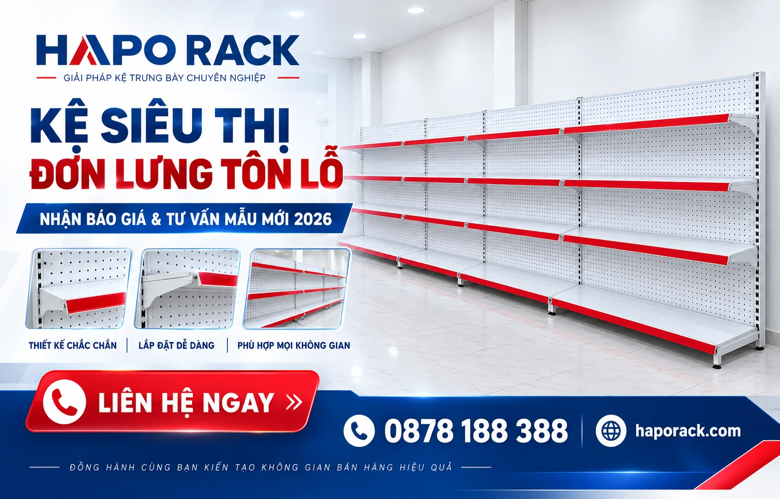 Kệ Siêu Thị Đơn Lưng Tôn Lỗ – Báo Giá Mới Nhất 2026